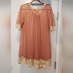 Vintage Robe Night Gown Top Lingerie 1950s 1960s